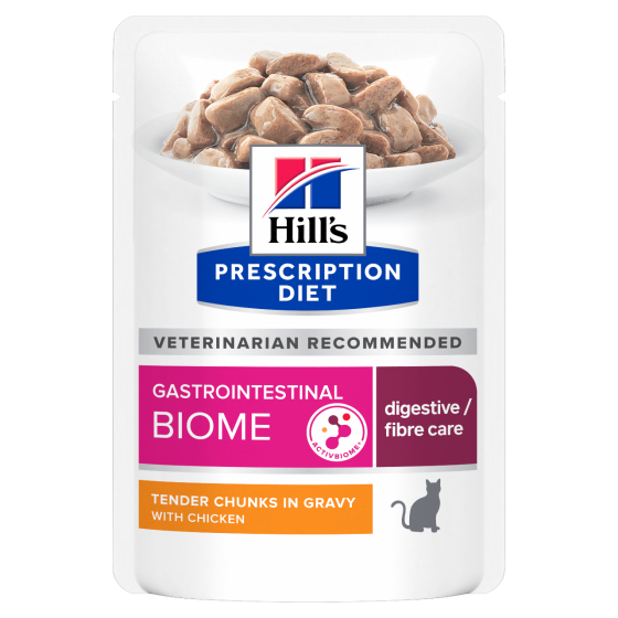 Влажный корм для кошек Hill's Хиллс PD Gastrointestinal Biome при заболеваниях ЖКТ с курицей, пауч 85 г Винница