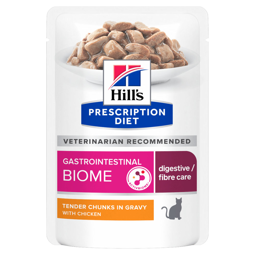 Влажный корм для кошек Hill's Хиллс PD Gastrointestinal Biome при заболеваниях ЖКТ с курицей, пауч 85 г Винница - изображение 1