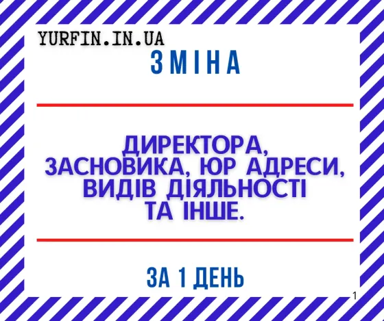 Внесення змін в установчі документи ТОВ, ПП, ФОП (недорого) Дніпро