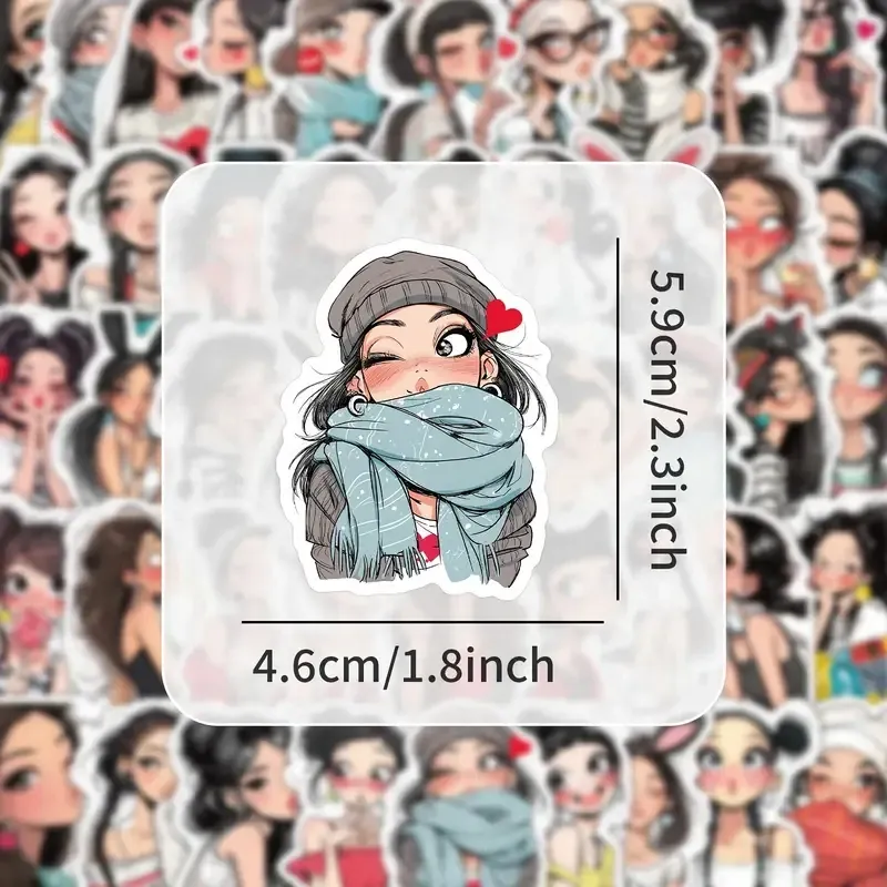 Набор виниловых стикеров девушки – 50 шт Киев - изображение 4