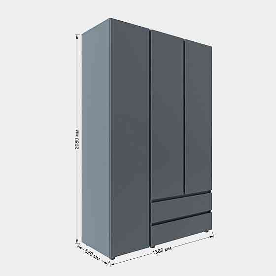 Шкаф трехдверный Эверест ШЛ-3 Лайт Графит (DTM-4913) Днепр