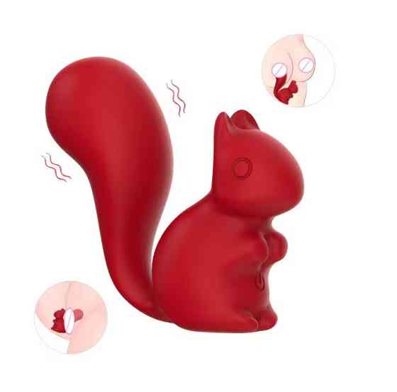 Мини-вибратор клиторальный Every Night Toys Debbie в форме белочки красный, 10 режимов вибрации Sex Aura Киев