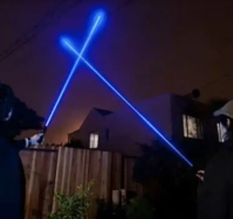 Лазерна указка YX-B008 50000mW з насадками (Синій промінь) Вінниця - фото 8