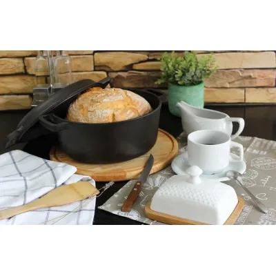 Каструля Brizoll чавунна з кришкою-сковородою 6 л (P-6L-2) Вінниця - фото 7