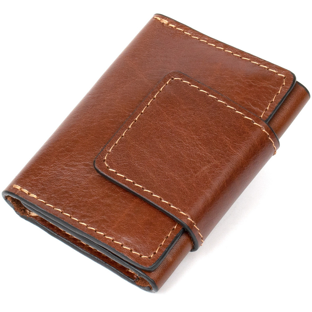 Шкіряна візитниця Коричневий (GRANDE PELLE) Київ - фото 5