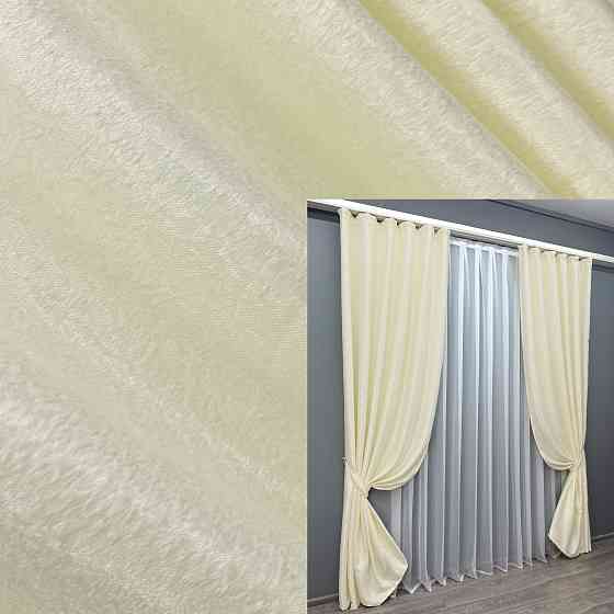 Комплект готових штор VR-Textil Софт № 729ш Молочний 150х270 см 2 шт (30-697) Київ
