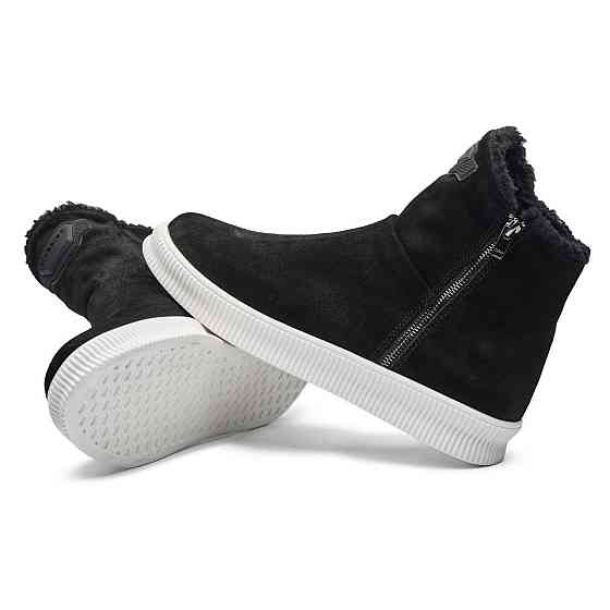 Чоловічі зимові стильні черевики з натуральної шкіри та хутра Харків