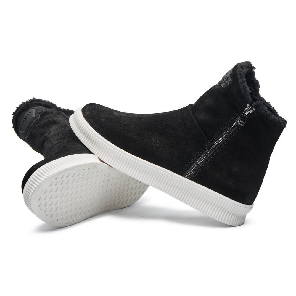 Чоловічі зимові стильні черевики з натуральної шкіри та хутра Харків - фото 2