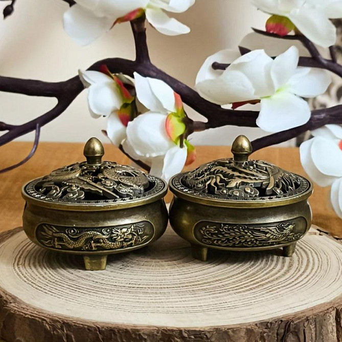 Винтажный металлический держатель для благовоний 