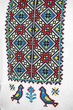 Вишиванка для хлопчиків 164 р , лляна, біла, велика вишивка Київ