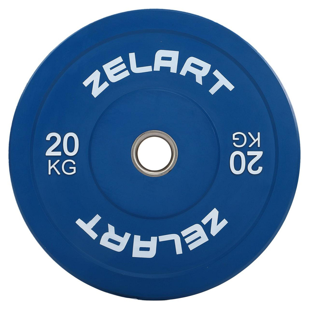 Блин (диск) бамперный для кроссфита резиновый 20 кг d-52мм Zelart-7797-20 Киев - изображение 2