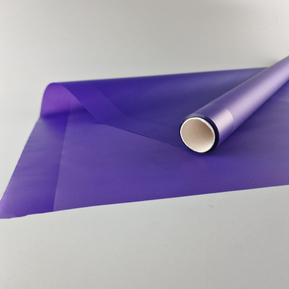 Рулон 10 м тонований матовий з рис. "Перламутровий кант" (57) плівка для квітів (h600) No11 Темно-фіолетовий Харків - фото 1