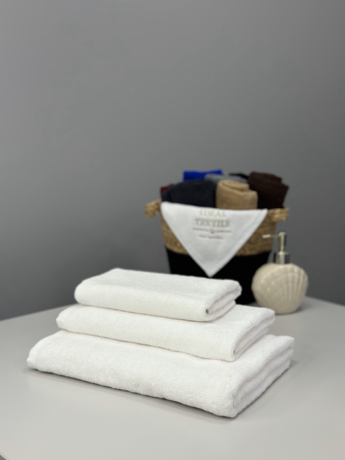 Полотенце махровое банное Ideal Textile 70х140 см однотонное в цветах 400 г/м2 (56860345) Білий, біл Черновцы - изображение 3