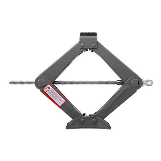 Домкрат INTERTOOL GT0182, механічний ромбоподібний 1,5т., гумовий упор., 90-370 мм, швидкий підйом і стабільність Івано-Франківськ