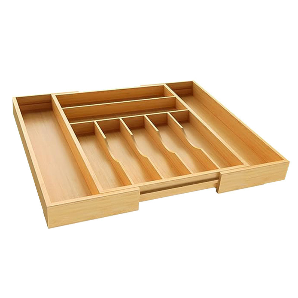 Органайзер для столовых приборов, раздвижной для кухни бамбуковый лоток для хранения вилок,ложек и ножей Каменец-Подольский - изображение 3