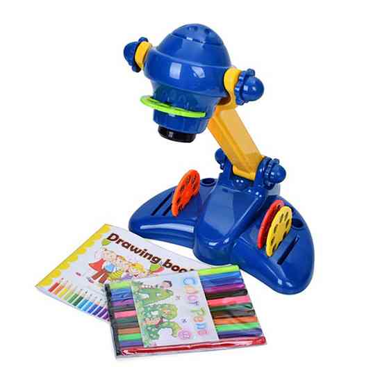 Дитячий проектор YM2227-A(Blue) 34 см, музика, світло, слайди 4 диски, 32 картинки Вінниця