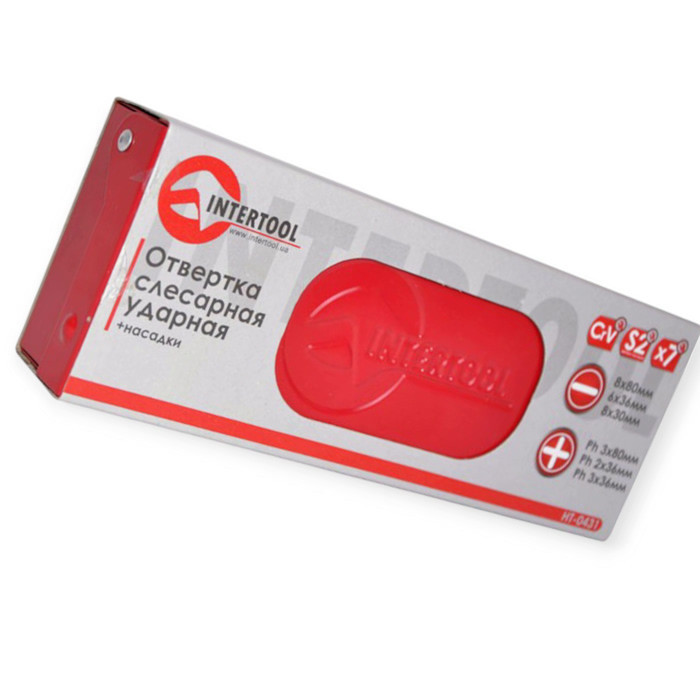 Отвертка с битами ударно-поворотная 1/2 + 6 бит S2 (металл.футляр) Prof Мукачево - изображение 1