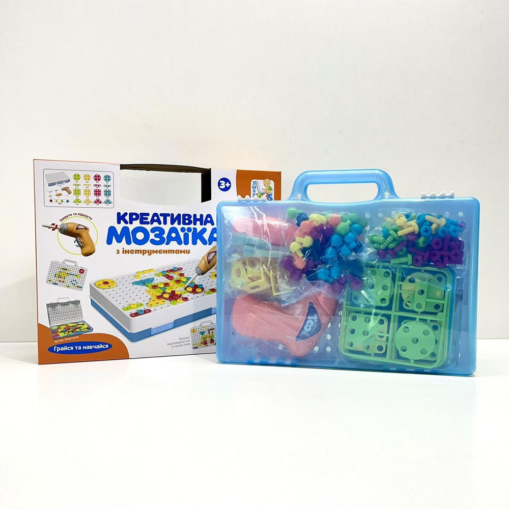 Дитяча мозаїка шуруповерт викрутка у валізі 150 деталей (M 5589) Чернігів - фото 3