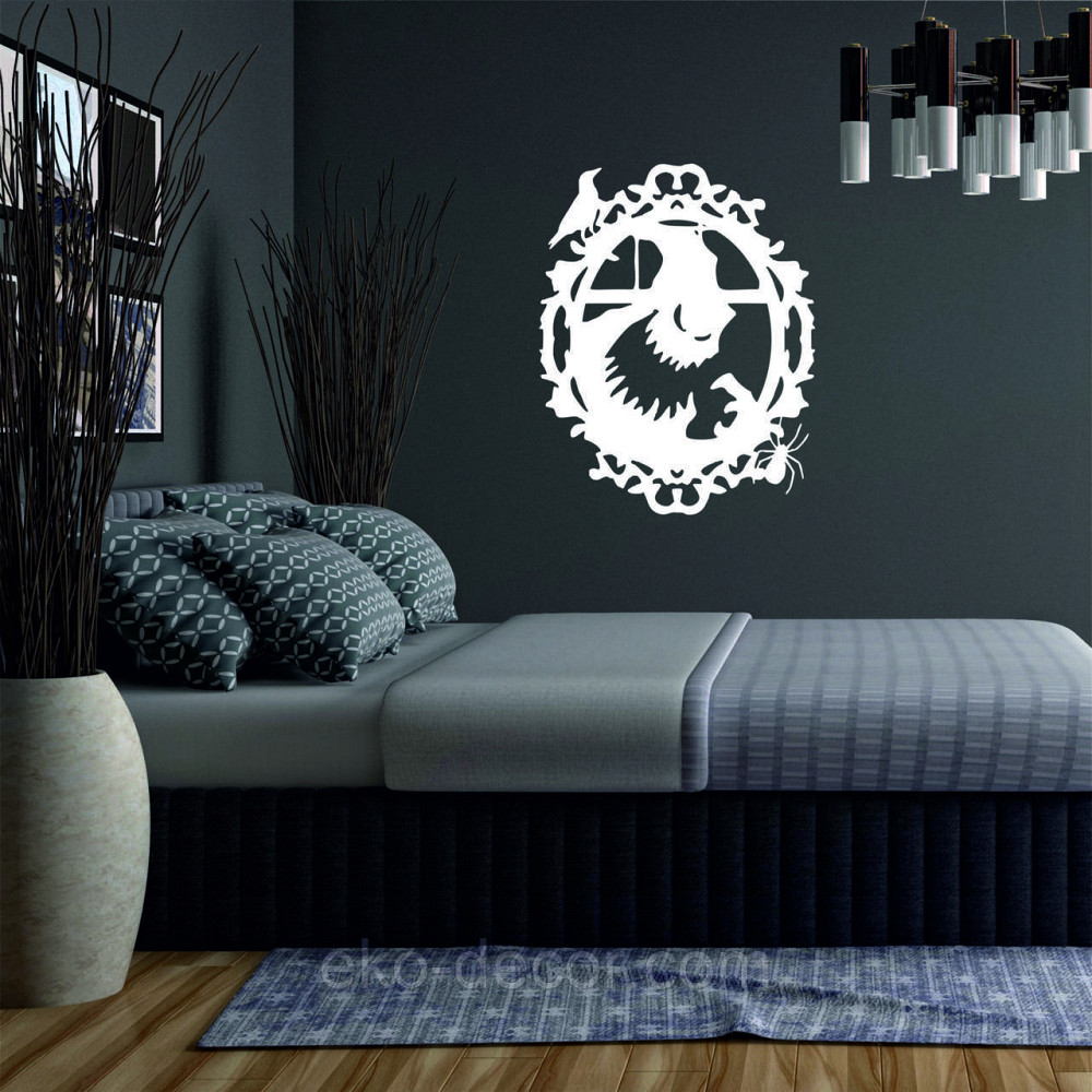 Декоративное настенное Панно «Монстр. Хэллоуин.», Декор на стену 90*70 см, Белый Киев - изображение 2