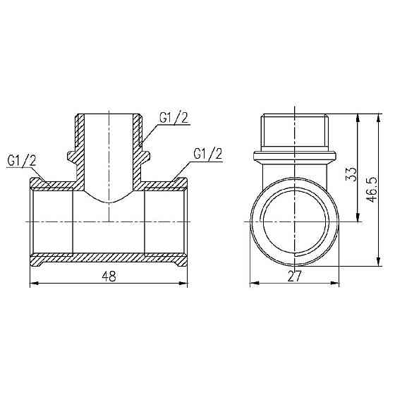 Тройник Thermo Alliance Forte 1/2" ВНВ SF36415 Київ