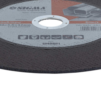Круг отрезной Sigma по металлу 300x3.0x32мм (1940861) Винница - изображение 3