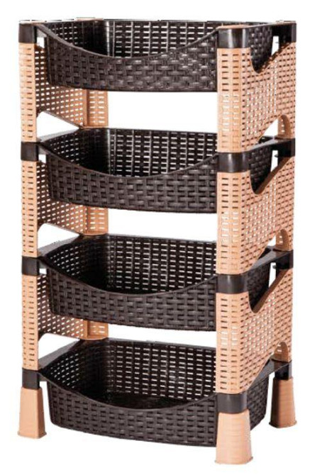 Этажерка 4-х ярусная VIOLET HOUSE 0740 Роттанг Гелакси CREAM (6619653) Киев - изображение 1