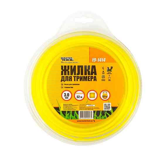 Леска для триммера MASTERTOOL КВАДРАТ 3,00 мм 52 м блистер 19-1414 Ровно
