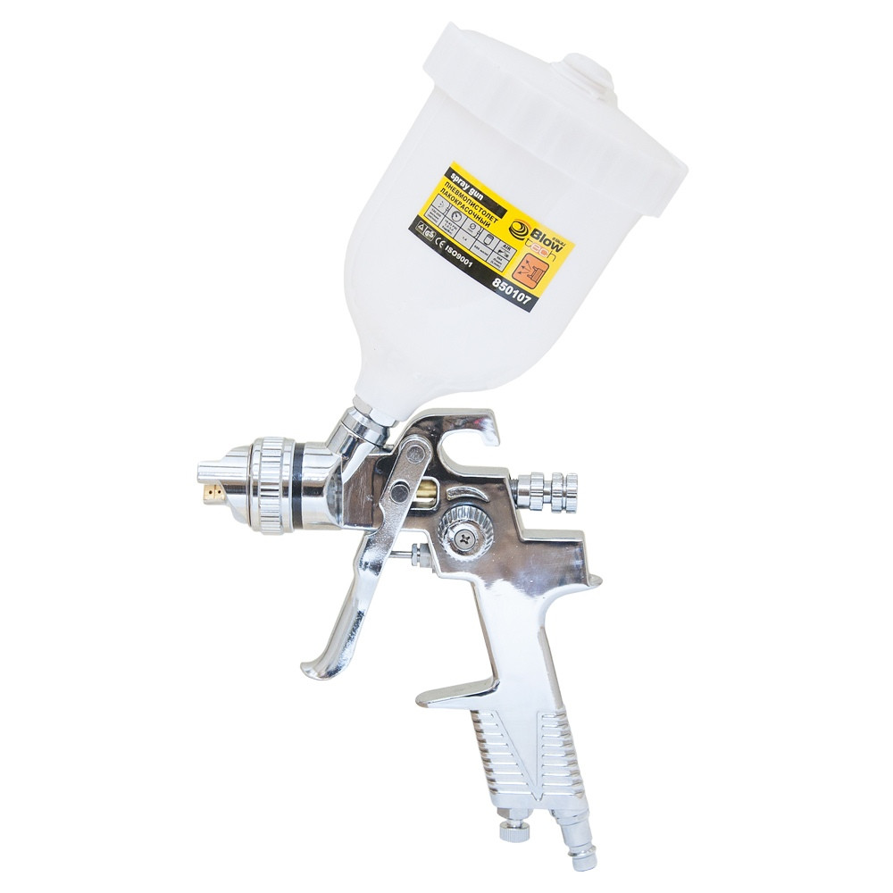 Sigma Краскораспылитель HVLP Ø1.4мм 140-280л/мин 3бар в/б (пласт) хром SIGMA (6812051) Коломия - фото 1