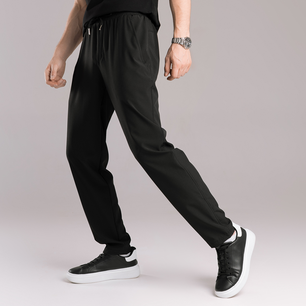 Чоловічі чорні штани весняні літні з софту легкі прямого крою Pobedov Aero Київ - фото 1