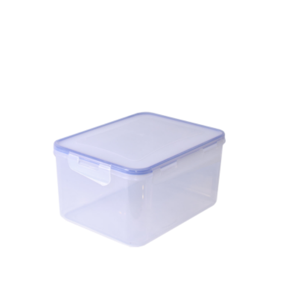Контейнер для харчових продуктів 1,5л прямокутний з затиском прозорий/темно-синій Алеана Житомир - фото 2
