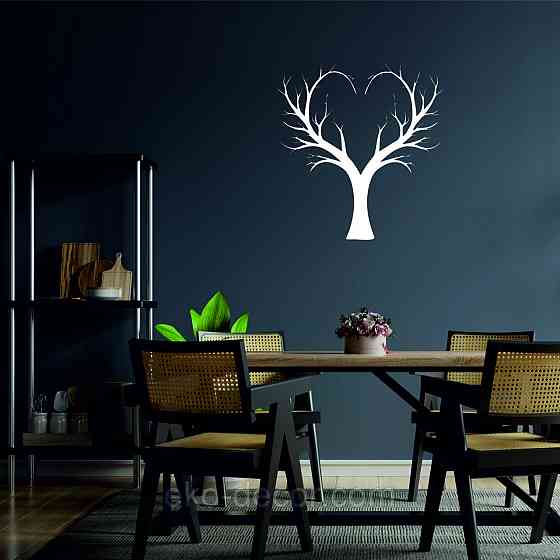 Декоративне настінне 3D Панно «Дерево Серце»  Декор на стіну з об'ємом Київ