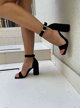 SANTINI Босоніжки жіночі чорні з натуральної замші SANTINI 957365-21 літні відкриті / Босоніжки Коломия