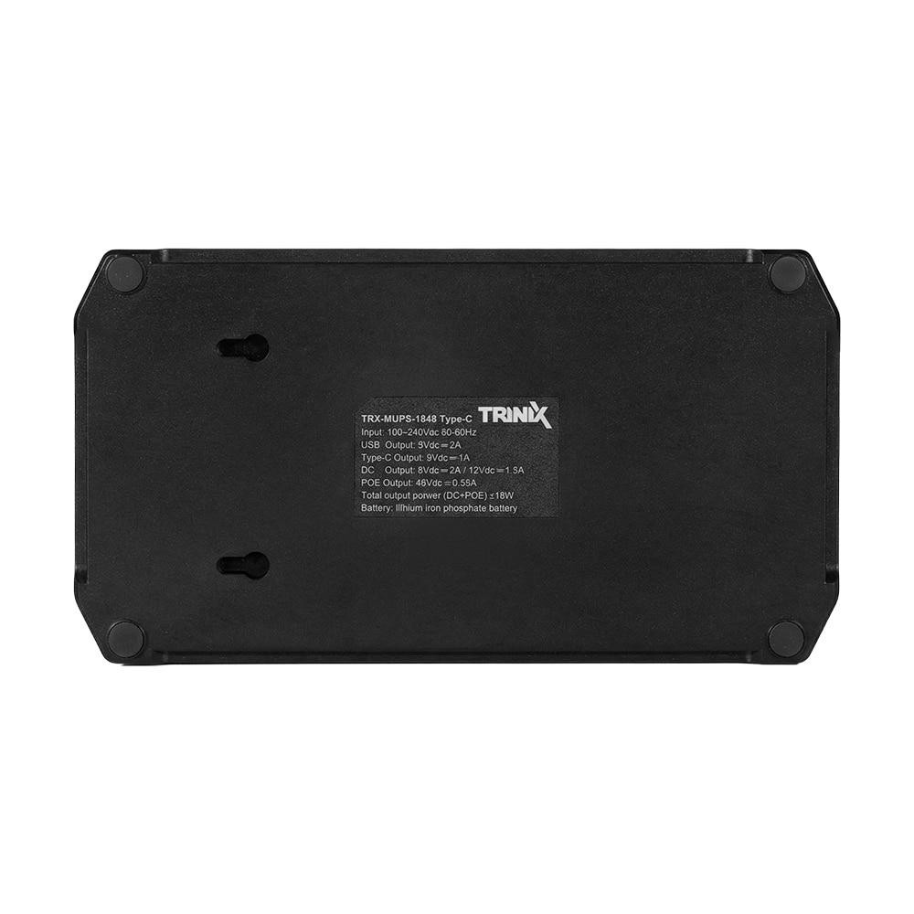 Джерело безперебійного живлення DC UPS Trinix TRX-MUPS-1848 Type-C (24000mAh LiFePo4) 5V/9V/12V/48V/PoE, LiFePo4 4*6Ah, для Киев - изображение 20