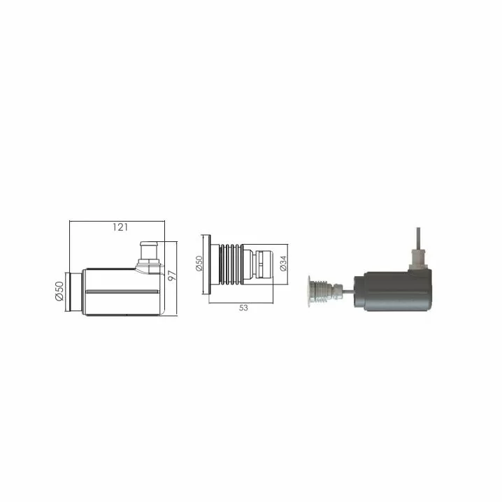 Прожектор светодиодный для бассейнов Emaux AISI-316 TL-1 1LED 3 Вт White. с заставной Киев - изображение 3