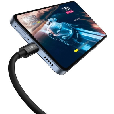 Дата кабель USB 2.0 AM to USB-C 1.0m Superior Fast Charging 60W black Baseus (CAYS000901) Вінниця - фото 4