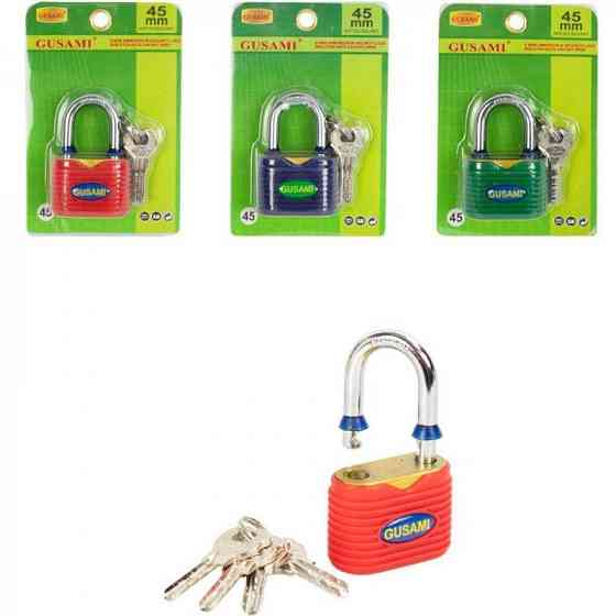 Замок навесной GUSAMI 45мм с 4 ключами, прочный корпус Киев
