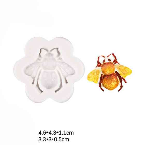 Силиконовая форма Пчела 46 на 43 мм серый Киев