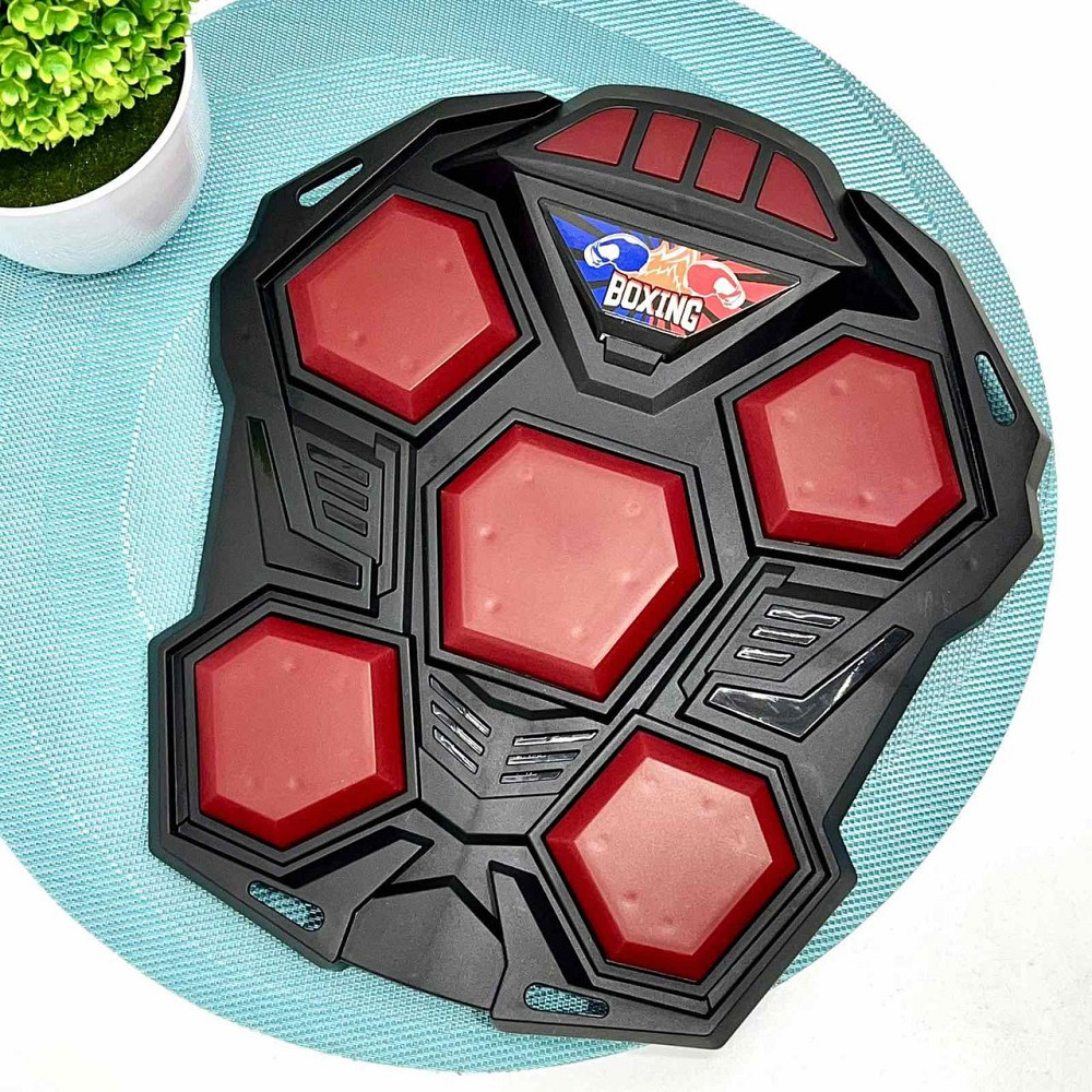 Боксерський набір музика звук світло рукавички 2шт 22см Чорно-червоний (MR 1247) Чернігів - фото 9