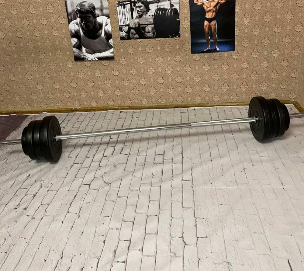 Штанга наборная на 32 кг Гантели, гири, штанги и диски в ударостойком пластике Киев - изображение 2