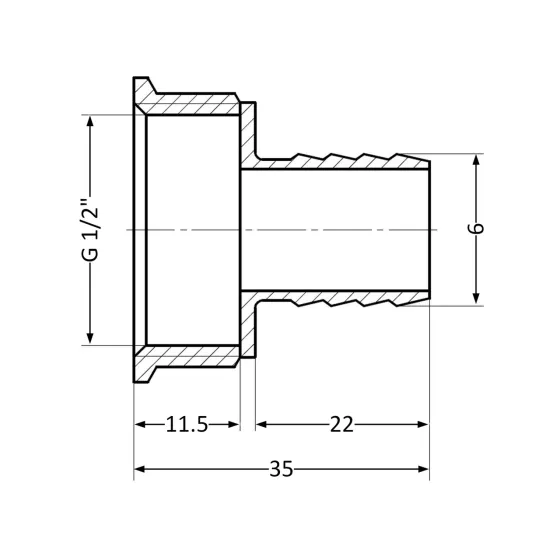 Штуцер Thermo Alliance Standart 6х1/2" ВР SD426156 Київ