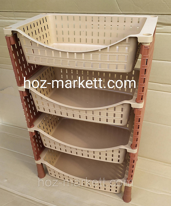 Полиця-гойдалка беж із коричневим на чотири яруси Туреччина Харків - фото 4