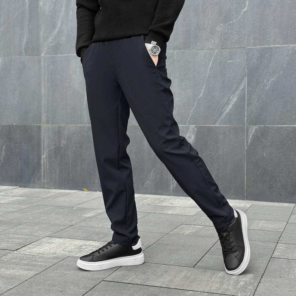 Штани із софтшелу для чоловіків весняні осінні темно-сині Pobedov Point Київ - фото 7