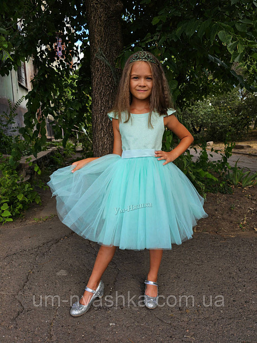 Пышное мятное платье глиттер-крылышки Кривой Рог - изображение 2