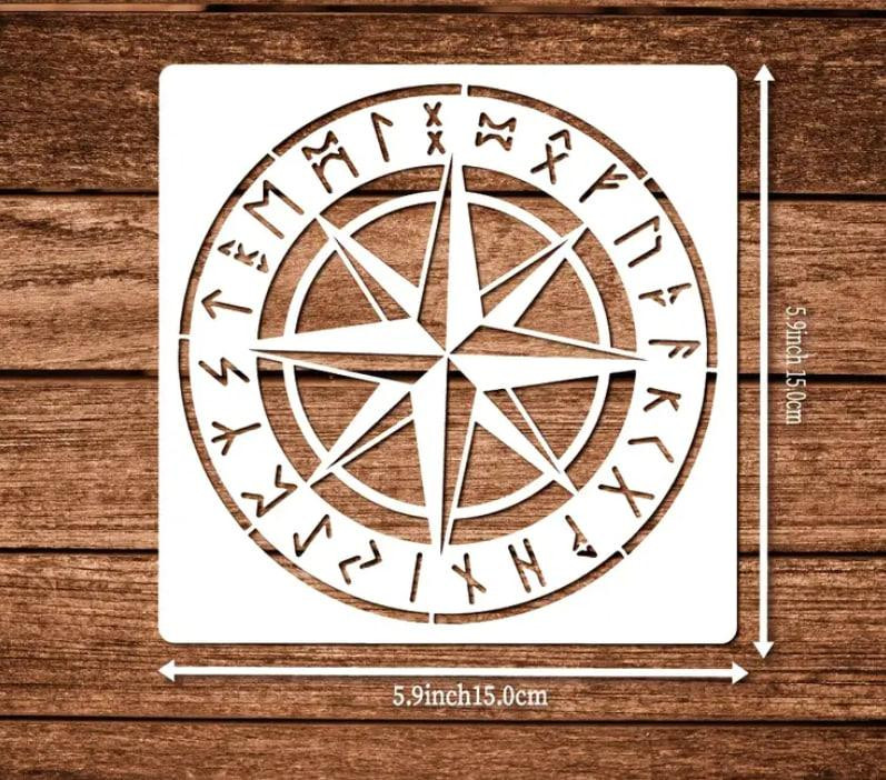Набор из 4 многоразовых трафаретов рунической письменности, 15см, для росписи кельтского алфавита,Ve Киев - изображение 6