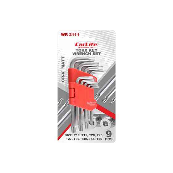 Набір ключів CarLife Г-подібних, торцевих з отвором Киев
