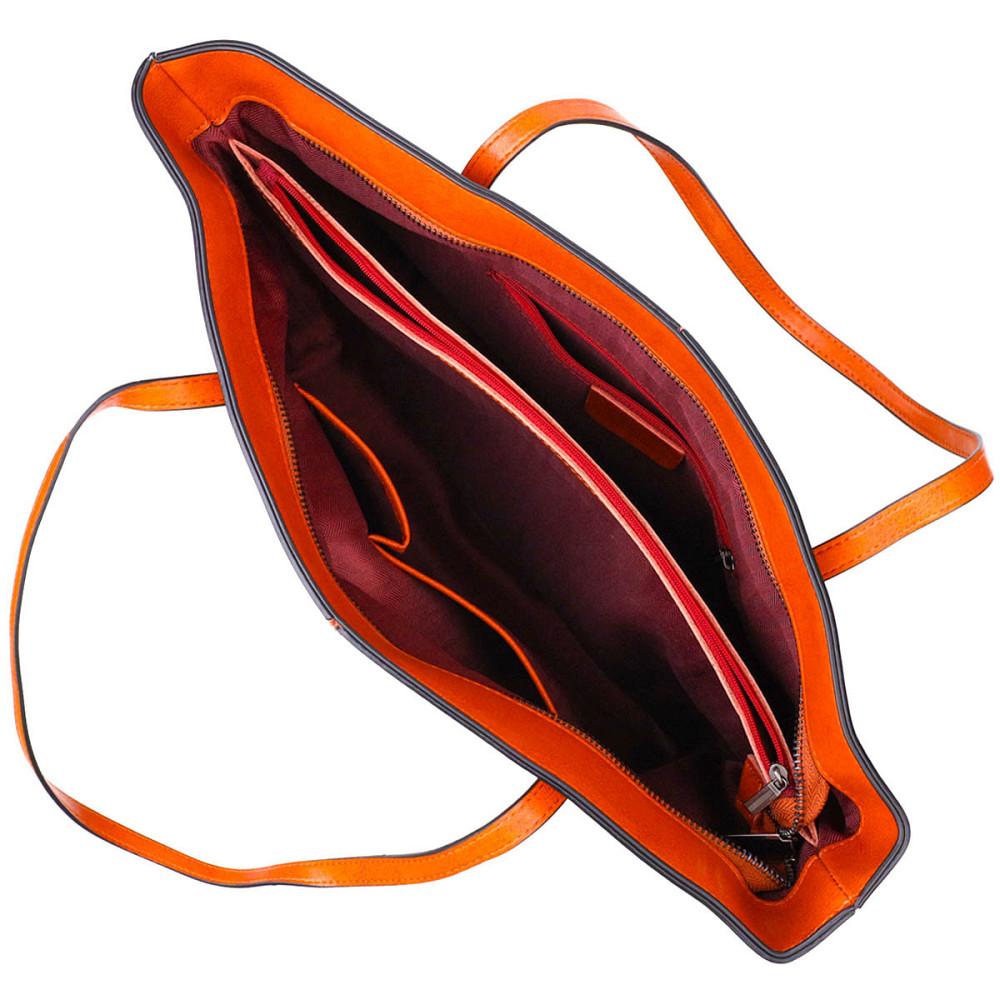 Стильна сумка шоппер із натуральної шкіри 22096 Vintage Руда Київ - фото 4