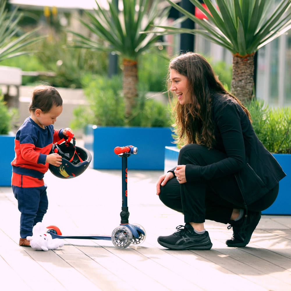 Самокат MICRO складний серії Mini Deluxe Foldable LED – Синій Дніпро - фото 10