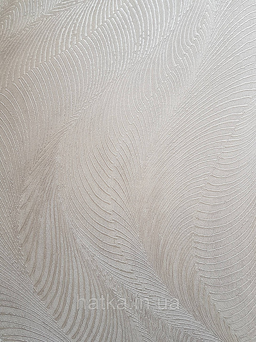 Обои виниловые на флизелиновой основе Rasch Incanto 1.06х10 абстракция волны металлик бежевые серебро 3д Киев - изображение 1