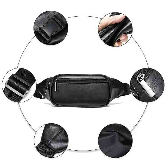 Повседневная мужская сумка на грудь, Бананка сумка, Мужская бананка на два отдела VG-87 Ивано-Франковск