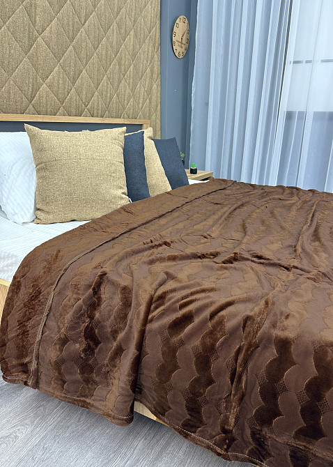 Плед-покривало 200х230 см (+-5см) Коричневий (87-248) Київ - фото 2